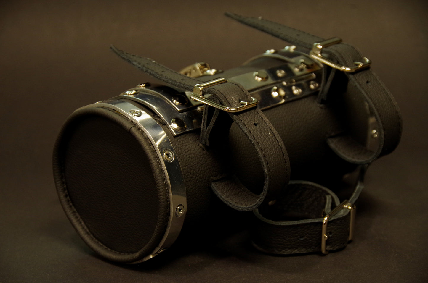 Bicycle bag with leather handles