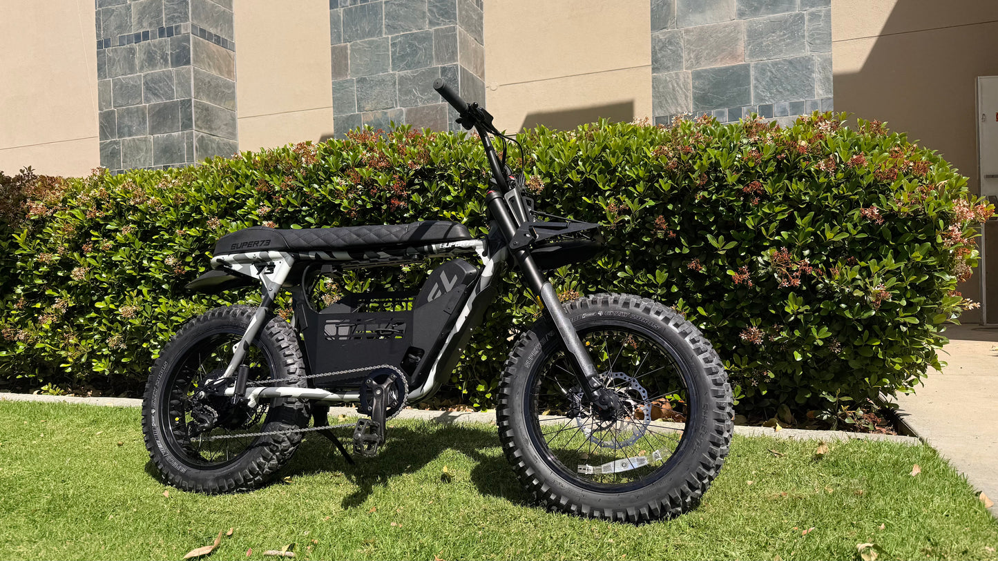 Super 73 bike-Extended Seat.